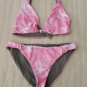 Pink and white Bikini set